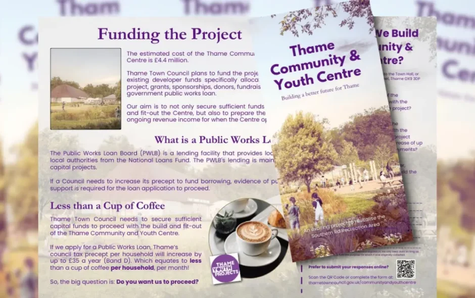 Tri fold flyer sample for Community Centre